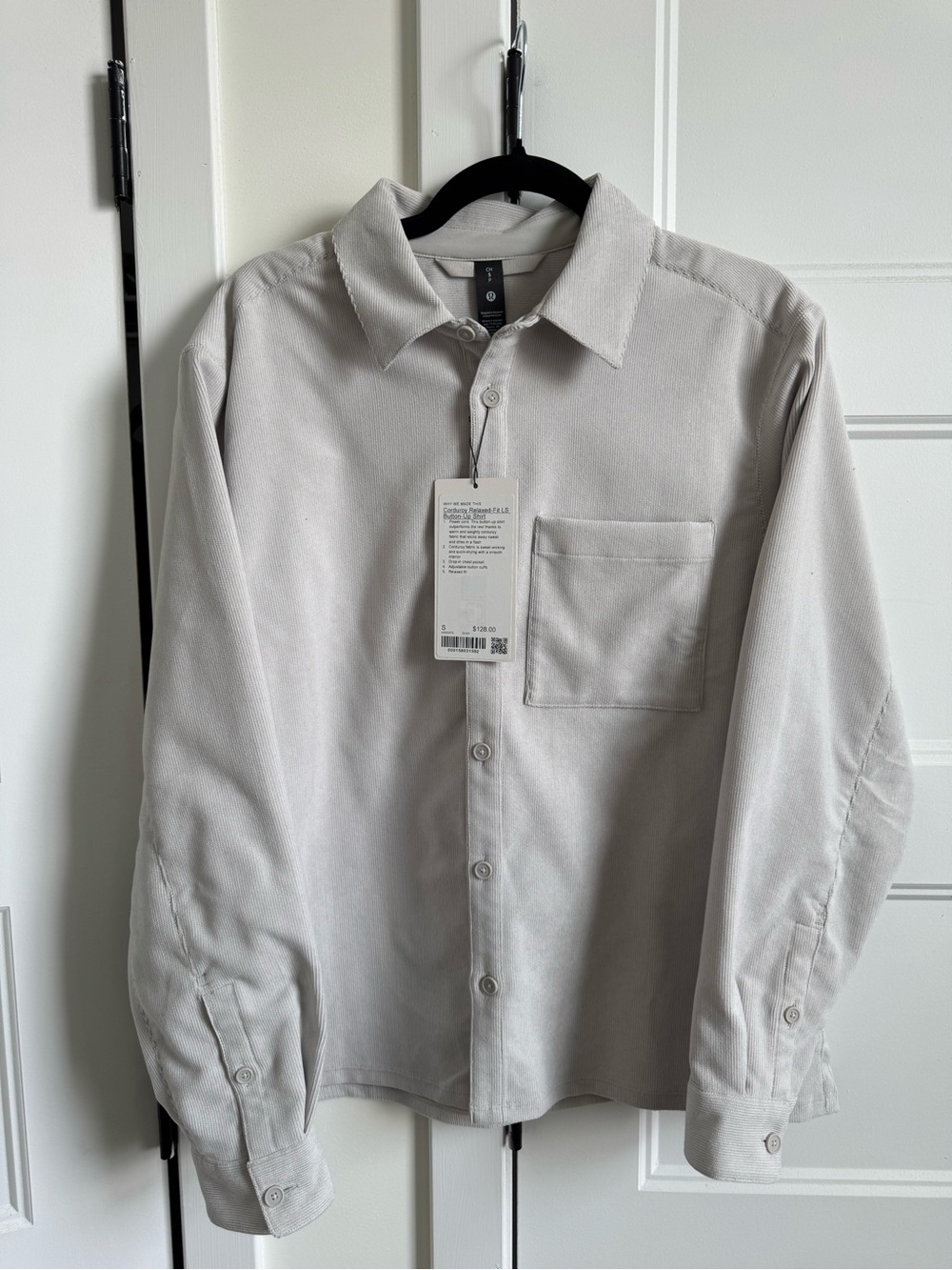 lululemon athletica Corduroy Casual Button Up Long Sleeve Men’s Shirt NWT